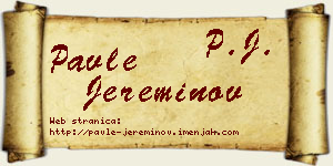 Pavle Jereminov vizit kartica